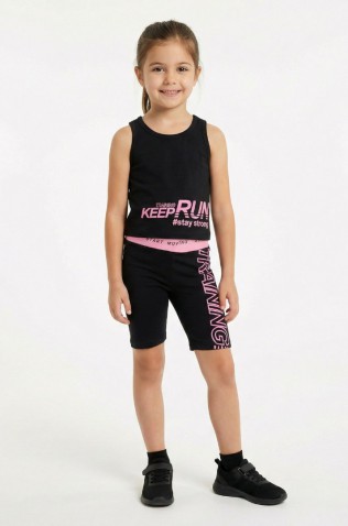 ΣΕΤ ΜΠΛΟΥΖΑ ΑΜΑΝΙΚΗ ΚΑΙ ΠΟΔΗΛΑΤΙΚΟ ΚΟΛΑΝ  ΓΙΑ ΚΟΡΙΤΣΙΑ TRAX 49129 ΜΑΥΡΟ 