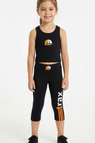 ΣΕΤ CROP TOP  ΚΑΙ ΔΥΟ ΚΟΛΑΝ  ΓΙΑ ΚΟΡΙΤΣΙΑ TRAX 49143 ΜΑΥΡΟ