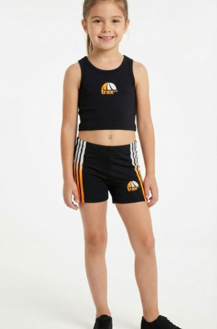 ΣΕΤ CROP TOP  ΚΑΙ ΔΥΟ ΚΟΛΑΝ  ΓΙΑ ΚΟΡΙΤΣΙΑ TRAX 49143 ΜΑΥΡΟ