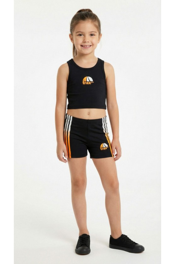 ΣΕΤ CROP TOP  ΚΑΙ ΔΥΟ ΚΟΛΑΝ  ΓΙΑ ΚΟΡΙΤΣΙΑ TRAX 49143 ΜΑΥΡΟ