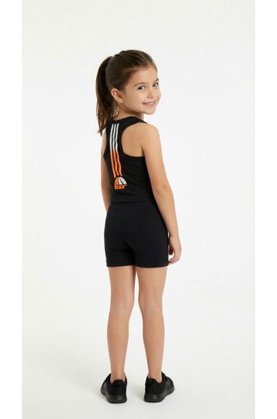 ΣΕΤ CROP TOP  ΚΑΙ ΔΥΟ ΚΟΛΑΝ  ΓΙΑ ΚΟΡΙΤΣΙΑ TRAX 49143 ΜΑΥΡΟ