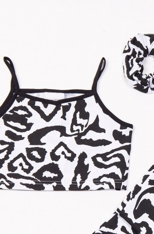 ΣΕΤ ΜΠΛΟΥΖΑ crop top ΚΑΙ ΚΟΛΑΝ ΚΑΜΠΑΝΑ ΓΙΑ ΚΟΡΙΤΣΙΑ TRAX 49148 ΛΕΥΚΟ