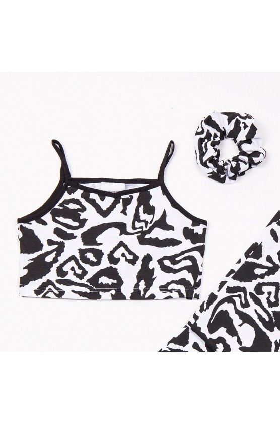 ΣΕΤ ΜΠΛΟΥΖΑ crop top ΚΑΙ ΚΟΛΑΝ ΚΑΜΠΑΝΑ ΓΙΑ ΚΟΡΙΤΣΙΑ TRAX 49148 ΛΕΥΚΟ