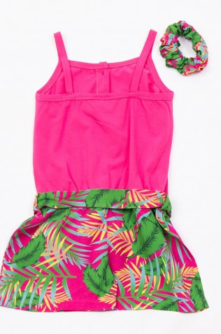 Ολόσωμο Σορτσάκι Με Scrunchie  ΓΙΑ ΚΟΡΙΤΣΙΑ TRAX 49152 ΦΟΥΞΙΑ