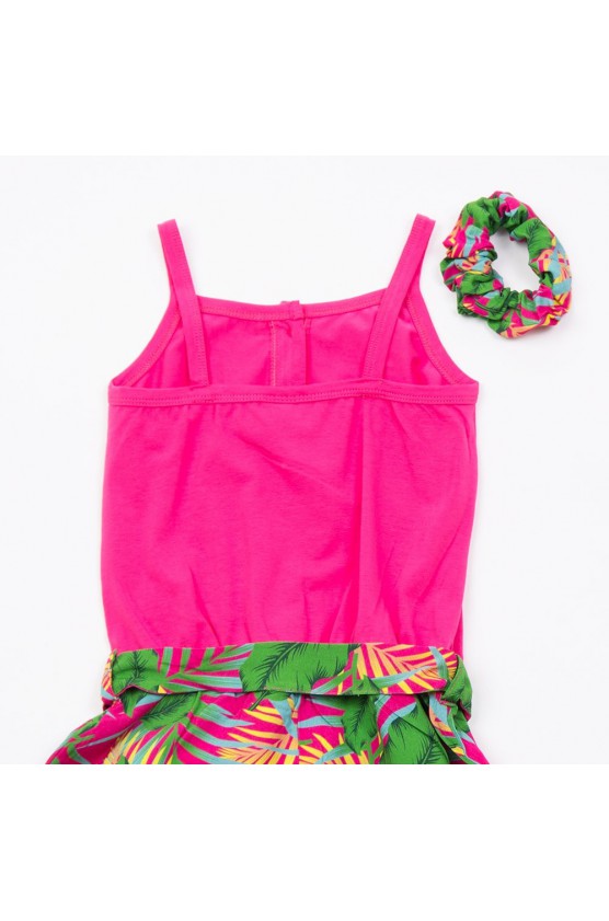 Ολόσωμο Σορτσάκι Με Scrunchie  ΓΙΑ ΚΟΡΙΤΣΙΑ TRAX 49152 ΦΟΥΞΙΑ