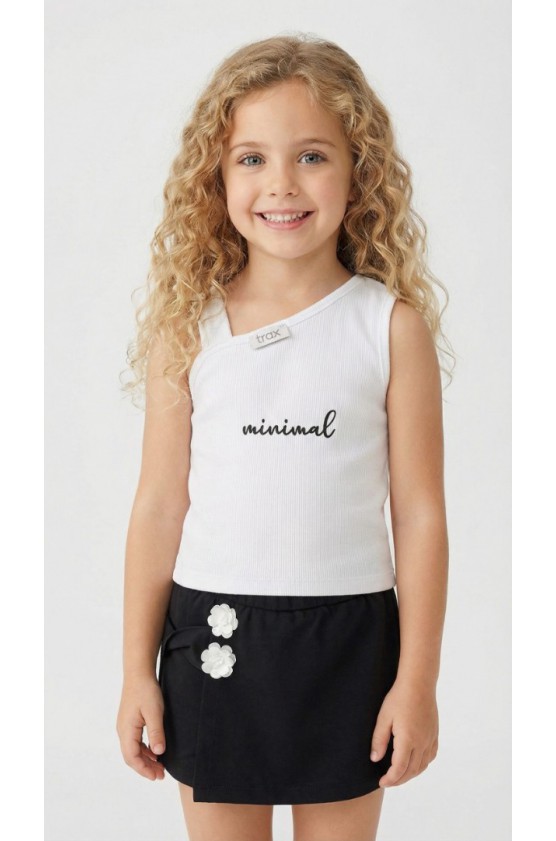 ΣΕΤ ΜΠΛΟΥΖΑ ΑΜΑΝΙΚΗ ΚΑΙ ΦΟΥΣΤΑ-ΣΟΡΤΣ  ΓΙΑ ΚΟΡΙΤΣΙΑ TRAX 49155 ΛΕΥΚΟ