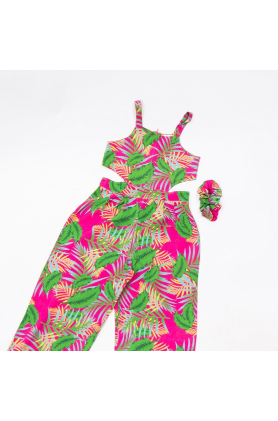 Ολόσωμο φόρμα  Με Scrunchie  ΓΙΑ ΚΟΡΙΤΣΙΑ TRAX 49160 ΦΟΥΞΙΑ