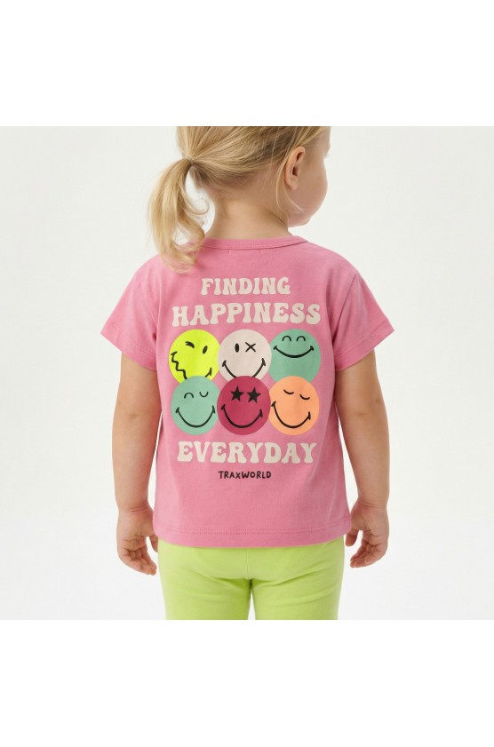 Σετ μπλουζάκι με κολάν κ΄απρι για μικρό κορίτσι TRAX 49215 glossy