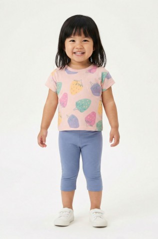 Σετ μπλουζάκι με κολάν κ΄απρι για μικρό κορίτσι TRAX 49218 daisy