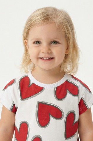 Σετ μπλουζάκι με κολάν κ΄απρι για μικρό κορίτσι TRAX 49219 λευκό