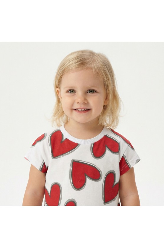 Σετ μπλουζάκι με κολάν κ΄απρι για μικρό κορίτσι TRAX 49219 λευκό