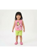 Σετ μπλουζάκι με κολάν ποδηλατικό  για μικρό κορίτσι TRAX 49223 glossy