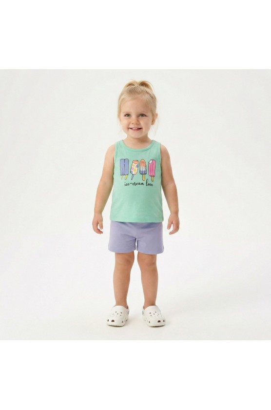 Σετ μπλουζάκι με σορτς για μικρό κορίτσι TRAX 49232 spring