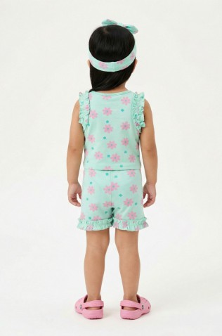 Σετ μπλουζάκι με σορτς για μικρό κορίτσι TRAX 49235 spring