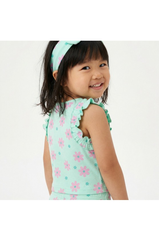 Σετ μπλουζάκι με σορτς για μικρό κορίτσι TRAX 49235 spring