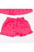 Σετ μπλουζάκι με σορτς  για μικρό κορίτσι TRAX 49240 φούξια