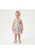 Φόρεμα αμάνικο για μικρό κορίτσι TRAX 49245 ΛΕΥΚΟ
