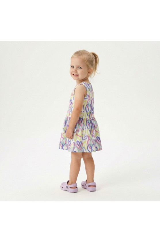 Φόρεμα αμάνικο για μικρό κορίτσι TRAX 49245 ΛΕΥΚΟ
