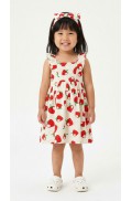Φόρεμα αμάνικο για μικρό κορίτσι TRAX 49250 ΛΕΥΚΟ