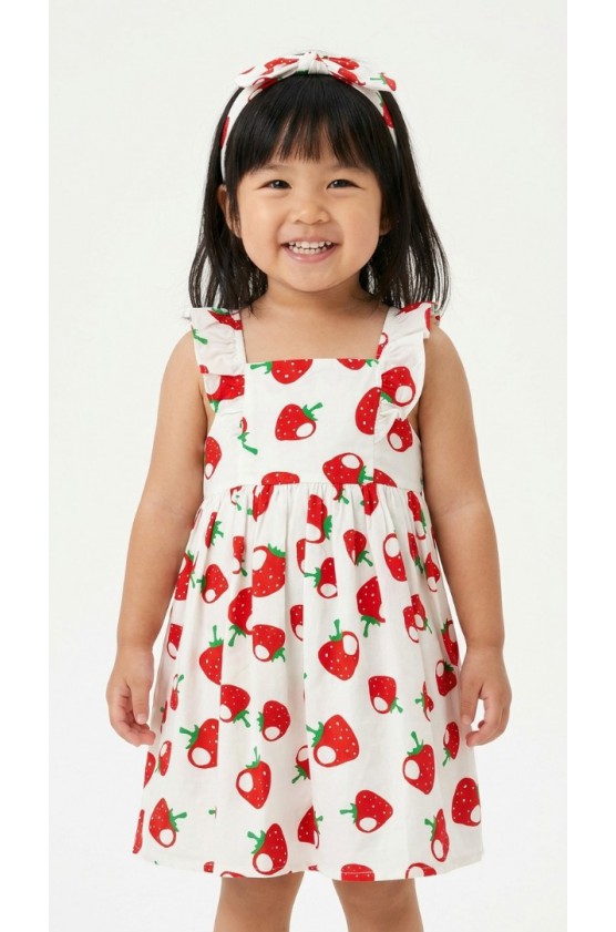 Φόρεμα αμάνικο για μικρό κορίτσι TRAX 49250 ΛΕΥΚΟ