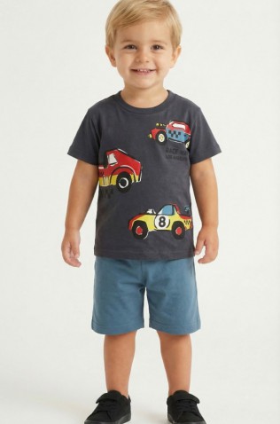 ΣΕΤ ΜΠΛΟΥΖΑ ΜΕ  ΒΕΡΜΟΥΔΑ  ΓΙΑ ΜΙΚΡΑ ΑΓΟΡΙΑ  TRAX 49408 ΓΡΑΦΙΤΗΣ