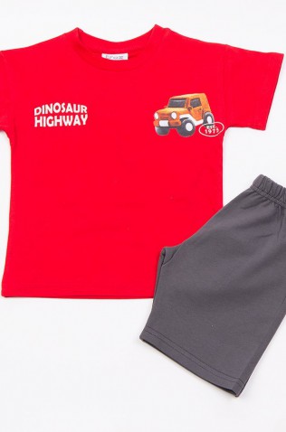 ΣΕΤ ΜΠΛΟΥΖΑ ΜΕ ΒΕΡΜΟΥΔΑ  ΓΙΑ ΜΙΚΡΑ ΑΓΟΡΙΑ  TRAX 49421 ΚΟΚΚΙΝΟ