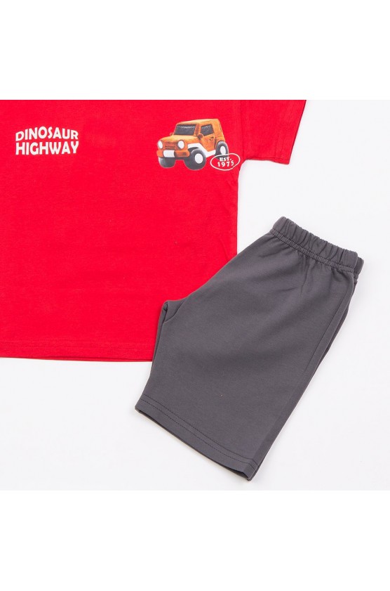 ΣΕΤ ΜΠΛΟΥΖΑ ΜΕ ΒΕΡΜΟΥΔΑ  ΓΙΑ ΜΙΚΡΑ ΑΓΟΡΙΑ  TRAX 49421 ΚΟΚΚΙΝΟ