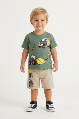 ΣΕΤ ΜΠΛΟΥΖΑ ΜΕ ΒΕΡΜΟΥΔΑ  ΓΙΑ ΜΙΚΡΑ ΑΓΟΡΙΑ  TRAX 49424 OLIVE 