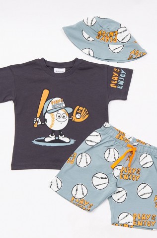 ΣΕΤ ΜΠΛΟΥΖΑ ΜΕ ΒΕΡΜΟΥΔΑ  ΓΙΑ ΜΙΚΡΑ ΑΓΟΡΙΑ  TRAX 49429 ΓΡΑΦΙΤΗΣ