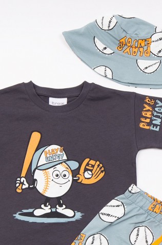 ΣΕΤ ΜΠΛΟΥΖΑ ΜΕ ΒΕΡΜΟΥΔΑ  ΓΙΑ ΜΙΚΡΑ ΑΓΟΡΙΑ  TRAX 49429 ΓΡΑΦΙΤΗΣ