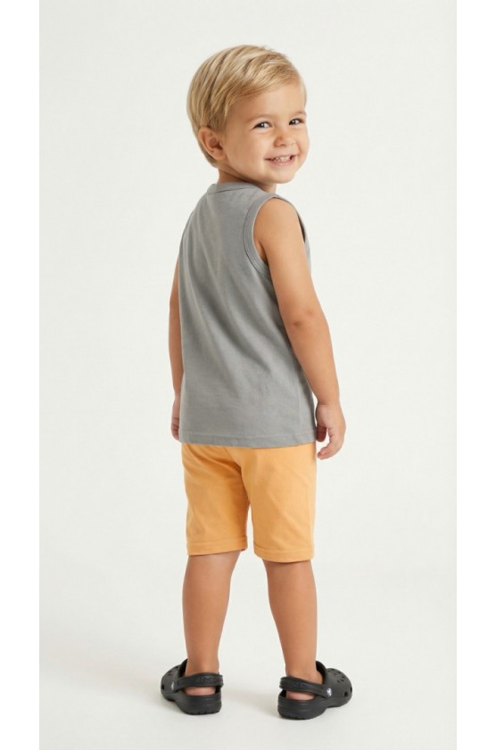 ΣΕΤ ΜΠΛΟΥΖΑ ΜΕ ΒΕΡΜΟΥΔΑ  ΓΙΑ ΜΙΚΡΑ ΑΓΟΡΙΑ  TRAX 49435 ΓΚΡΙ