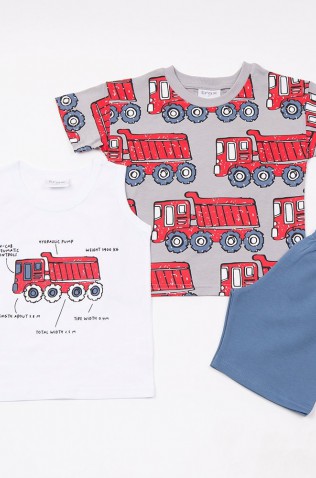 ΣΕΤ ΔΥΟ ΜΠΛΟΥΖΕΣ ΚΑΙ  ΒΕΡΜΟΥΔΑ  ΓΙΑ ΜΙΚΡΑ ΑΓΟΡΙΑ  TRAX 49437 ΛΕΥΚΟ