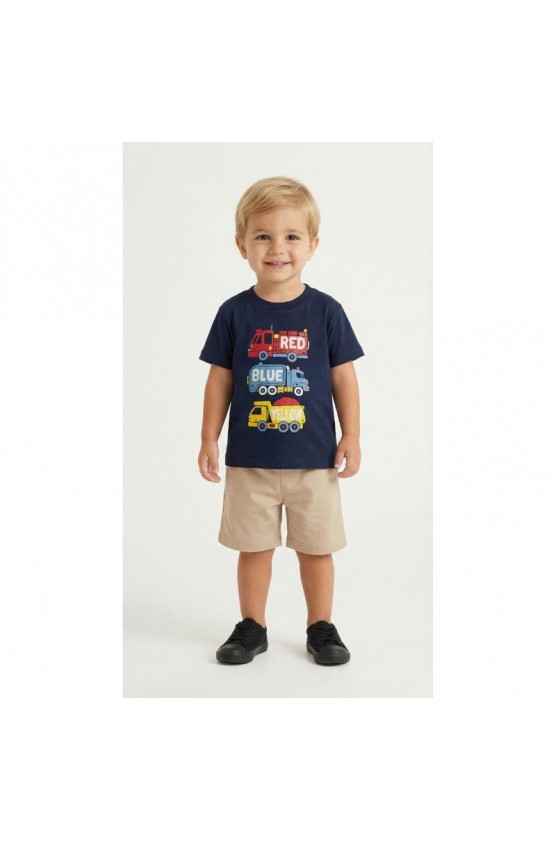 ΣΕΤ ΜΠΛΟΥΖΑ ΜΕ ΔΥΟ  ΒΕΡΜΟΥΔΕΣ  ΓΙΑ ΜΙΚΡΑ ΑΓΟΡΙΑ  TRAX 49438 ΜΠΛΕ ΜΑΡΕΝ