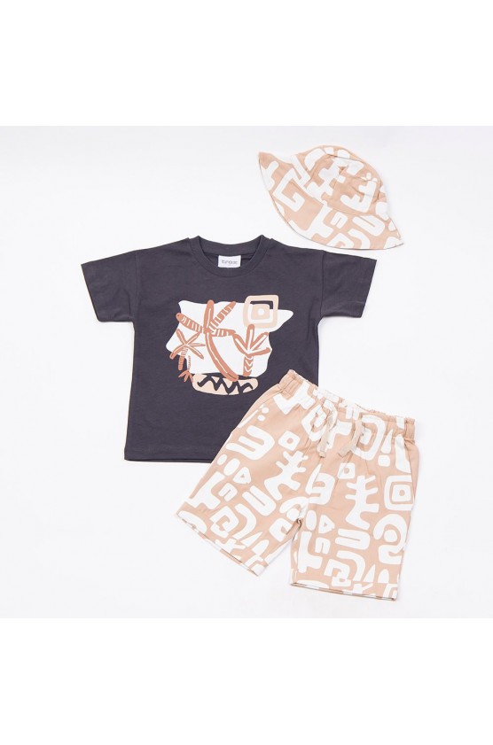 ΣΕΤ  ΜΠΛΟΥΖΑ, ΒΕΡΜΟΥΔΑ  ΚΑΙ ΚΑΠΕΛΟ ΓΙΑ ΜΙΚΡΑ ΑΓΟΡΙΑ  TRAX 49443 ΓΡΑΦΙΤΗΣ