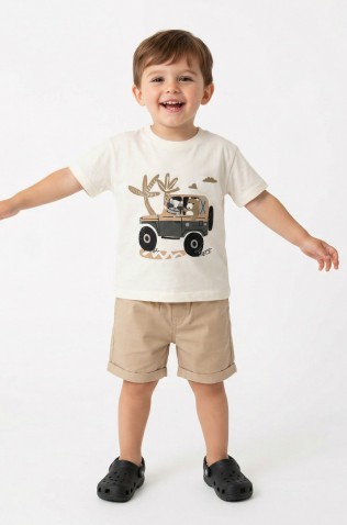 ΣΕΤ ΜΠΛΟΥΖΑ, ΠΟΥΚΑΜΙΣΟ ΚΑΙ ΒΕΡΜΟΥΔΑ  ΓΙΑ ΜΙΚΡΑ ΑΓΟΡΙΑ  TRAX 49445 ΑΝΘΡΑΚΙ