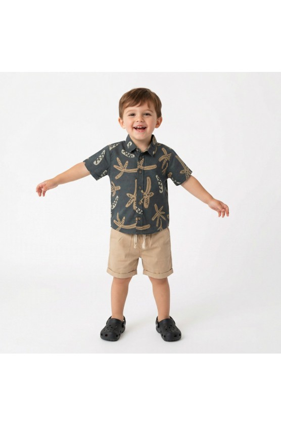 ΣΕΤ ΜΠΛΟΥΖΑ, ΠΟΥΚΑΜΙΣΟ ΚΑΙ ΒΕΡΜΟΥΔΑ  ΓΙΑ ΜΙΚΡΑ ΑΓΟΡΙΑ  TRAX 49445 ΑΝΘΡΑΚΙ