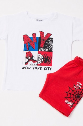 ΣΕΤ ΜΠΛΟΥΖΑ ΜΕ ΒΕΡΜΟΥΔΑ  ΓΙΑ ΜΙΚΡΑ ΑΓΟΡΙΑ  TRAX 49447 ΛΕΥΚΟ