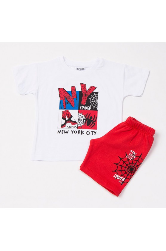 ΣΕΤ ΜΠΛΟΥΖΑ ΜΕ ΒΕΡΜΟΥΔΑ  ΓΙΑ ΜΙΚΡΑ ΑΓΟΡΙΑ  TRAX 49447 ΛΕΥΚΟ