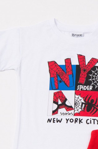 ΣΕΤ ΜΠΛΟΥΖΑ ΜΕ ΒΕΡΜΟΥΔΑ  ΓΙΑ ΜΙΚΡΑ ΑΓΟΡΙΑ  TRAX 49447 ΛΕΥΚΟ