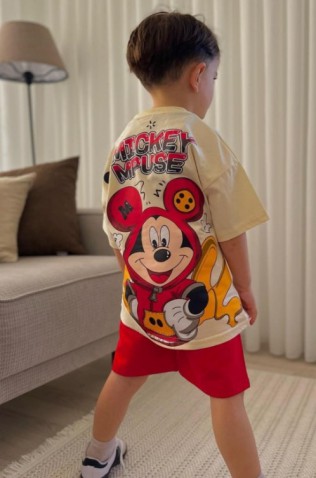 ΣΕΤ ΜΠΛΟΥΖΑ ΜΕ ΣΟΡΤΣ ΓΙΑ ΑΓΟΡΙΑ mickey ΜΠΕΖ - ΚΟΚΚΙΝΟ