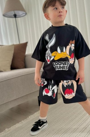 ΣΕΤ ΜΠΛΟΥΖΑ ΜΕ ΣΟΡΤΣ ΓΙΑ ΑΓΟΡΙΑ LOONEY TUNES ΜΑΥΡΟ