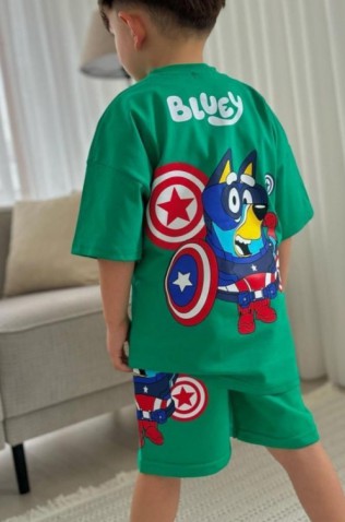 ΣΕΤ ΜΠΛΟΥΖΑ ΜΕ ΣΟΡΤΣ ΓΙΑ ΑΓΟΡΙΑ BLUEY ΠΡΑΣΙΝΟ