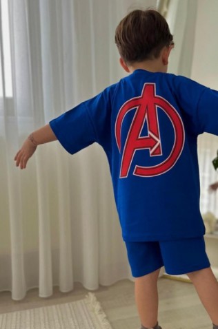 ΣΕΤ ΜΠΛΟΥΖΑ ΜΕ ΣΟΡΤΣ ΓΙΑ ΑΓΟΡΙΑ SUPER HEROES ΜΠΛΕ ΡΟΥΑ