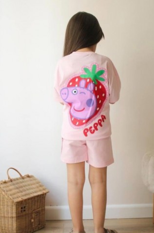 ΣΕΤ ΜΠΛΟΥΖΑ ΜΕ ΣΟΡΤΣ ΓΙΑ ΚΟΡΙΤΣΙΑ PEPPA ΡΟΖ