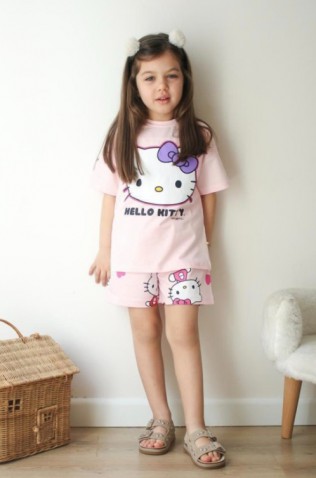 ΣΕΤ ΜΠΛΟΥΖΑ ΜΕ ΣΟΡΤΣ ΓΙΑ ΚΟΡΙΤΣΙΑ HELLO KITTY ΡΟΖ