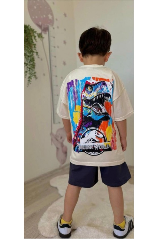 ΣΕΤ ΜΠΛΟΥΖΑ ΜΕ ΣΟΡΤΣ ΓΙΑ ΑΓΟΡΙΑ JURASSIC PARK ΕΚΡΟΥ