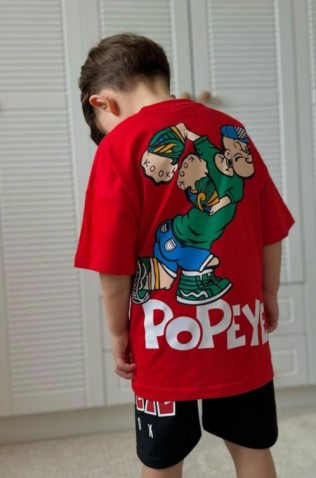 ΣΕΤ ΜΠΛΟΥΖΑ ΜΕ ΣΟΡΤΣ ΓΙΑ ΑΓΟΡΙΑ POPEYE ΚΟΚΚΙΝΟ 