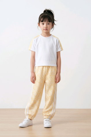 Σετ μπλούζα και φόρμα για  κορίτσια λεοπάρ 26257 κίτρινο