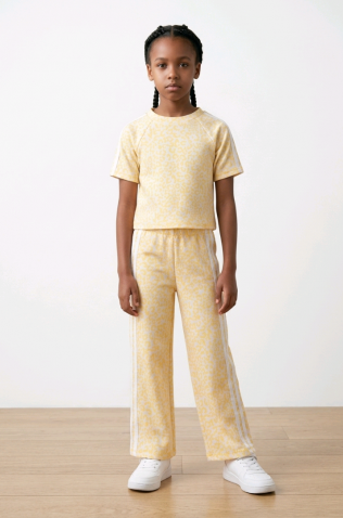 Σετ μπλούζα και φόρμα για  κορίτσια λεοπάρ 26222 κιτρίνο