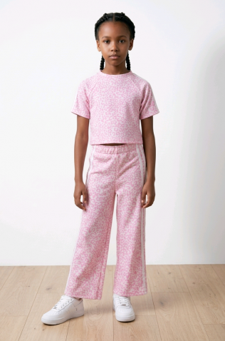 Σετ μπλούζα και φόρμα για  κορίτσια λεοπάρ 26222 ροζ